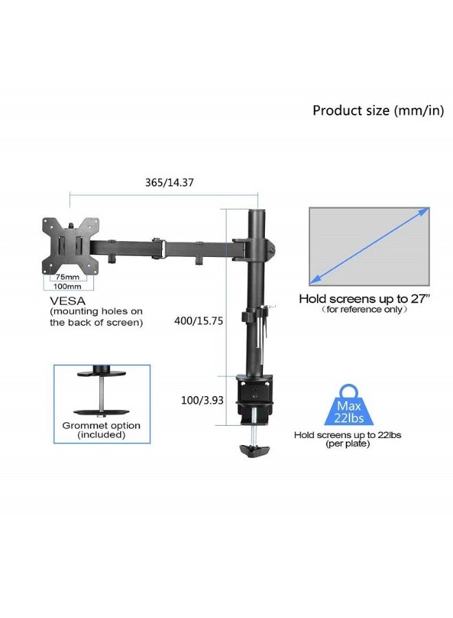 Single Monitor Arm - 13–27″