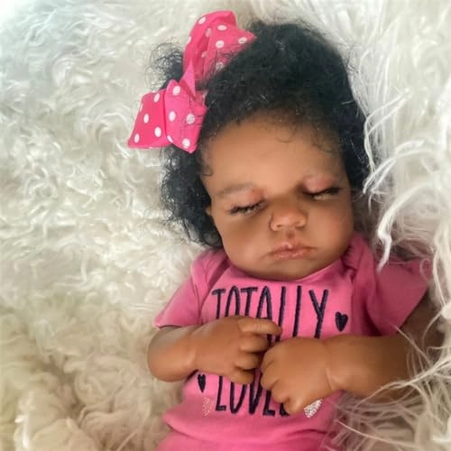 GYCV Reborn Baby Doll - 20 Inch Silicone Dark Skin Gift Box