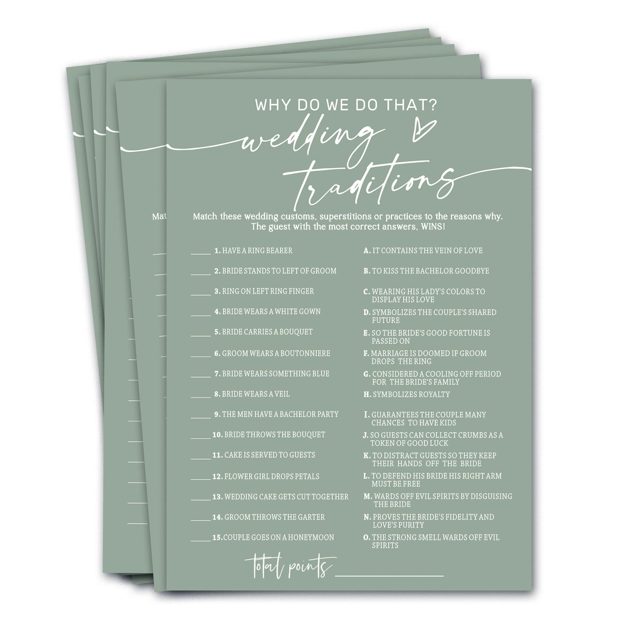 Bridal Shower Bingo - 25 pieces Unisex-Adults