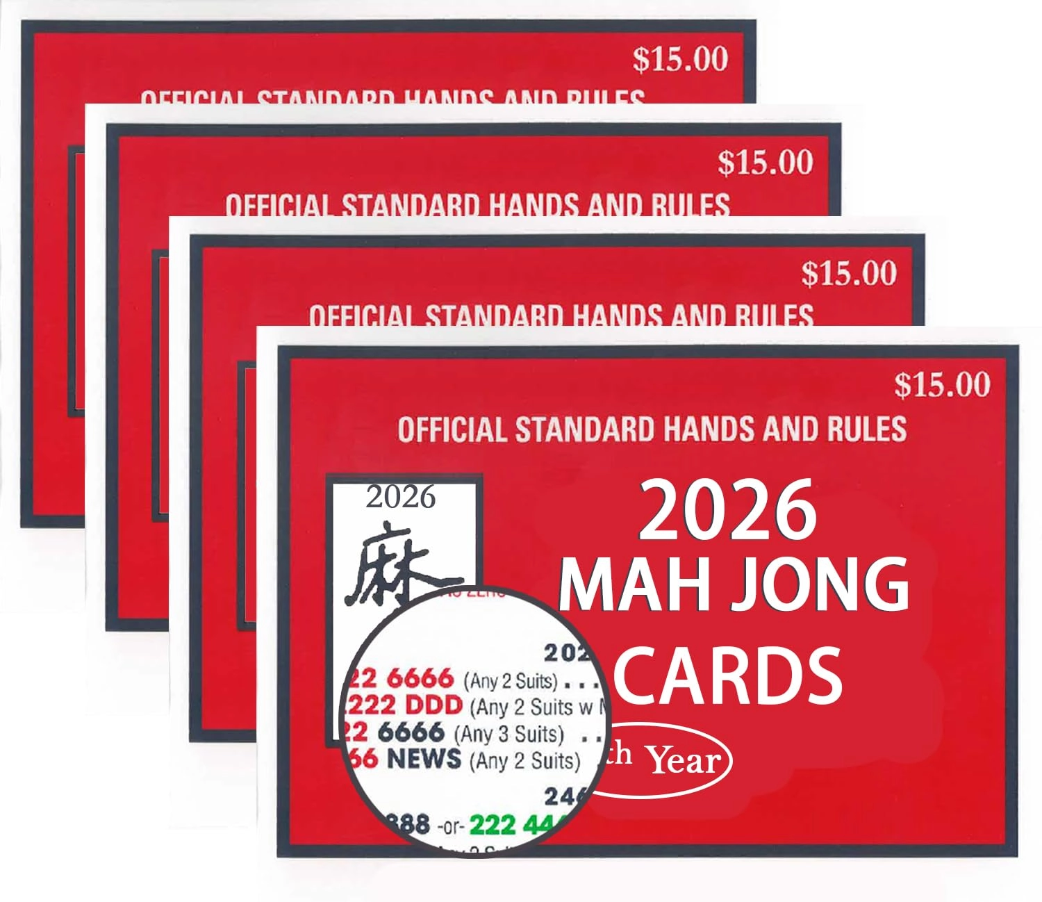 UDAONE MAHJONG-2025 - Large Size 4Pcs
