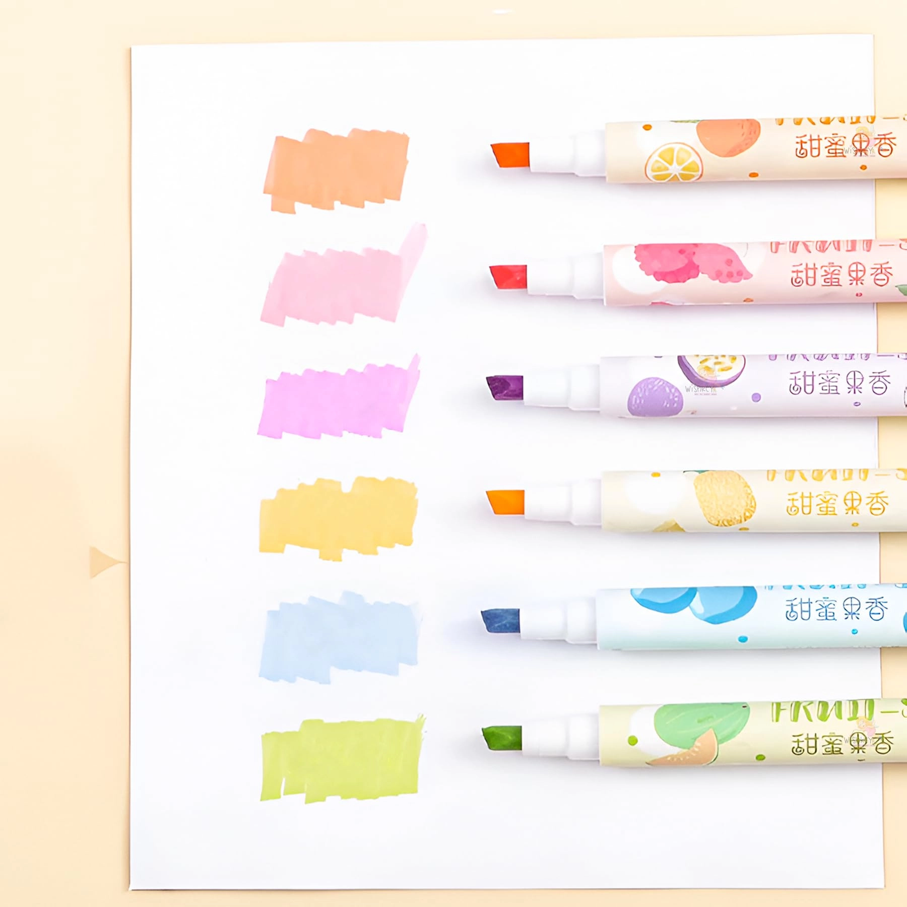 Double Headed Fruit Scented Marker Pen - Multicolor Chisel