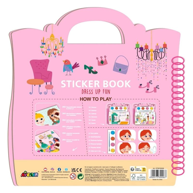 Dress Up Activity Sticker Book 260 pcs