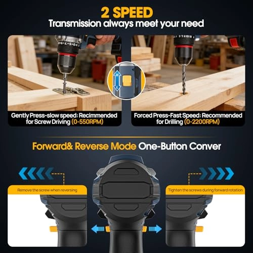 Cordless Drill Set - 2.0Ah 21V