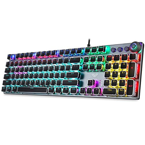 Retro Steampunk Gaming Mechanical Keyboard - Wireless