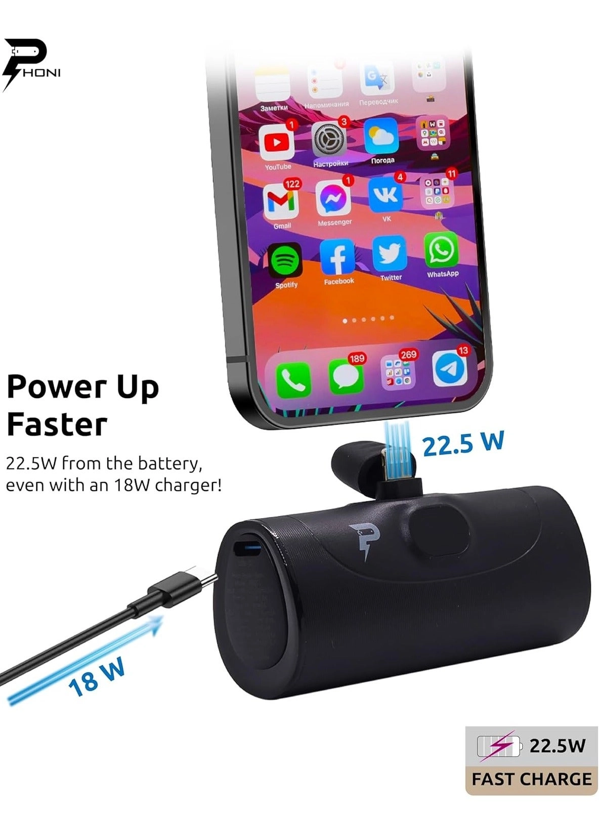 4-in-1 Power Bank Station - 5000mAh 30 Watt 4