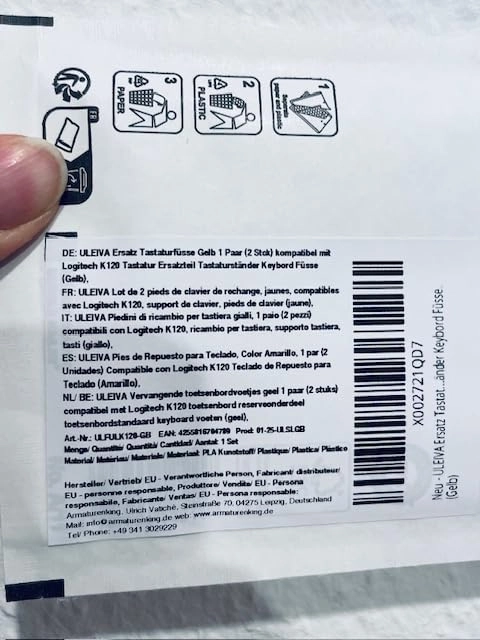 Keyboard Feet - Yellow 1 Pair (2 Pieces)