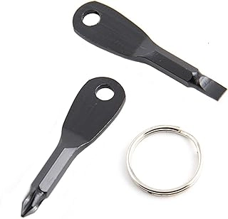 LIPOUD Keychain Screwdriver Slotted and Phillips Screwdriver Set (2 Pcs)