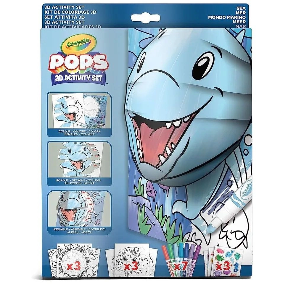 Pops 3D Dinos - 7 washable markers