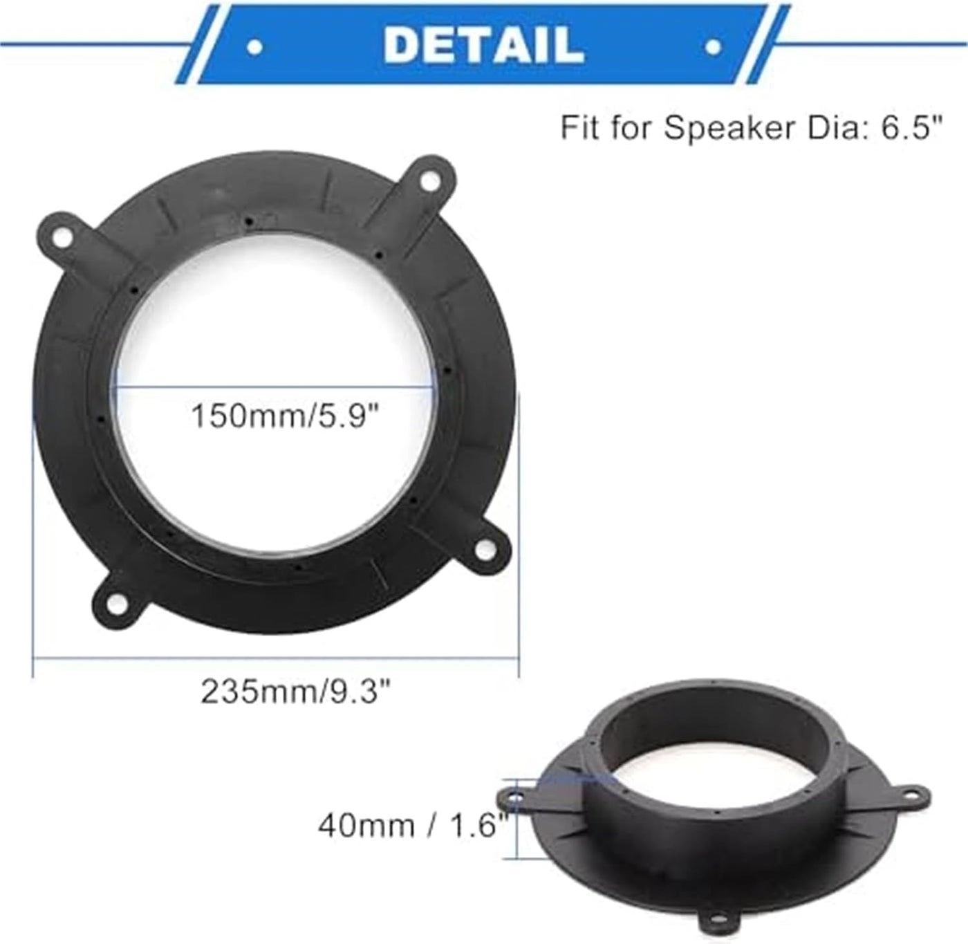 Speaker Spacer Ring - Mazda CX-5 (2013-2016) Mazda CX-9 (2016-2023) Mazda 3 (2014-2018) Mazda 6 (2016-2020)