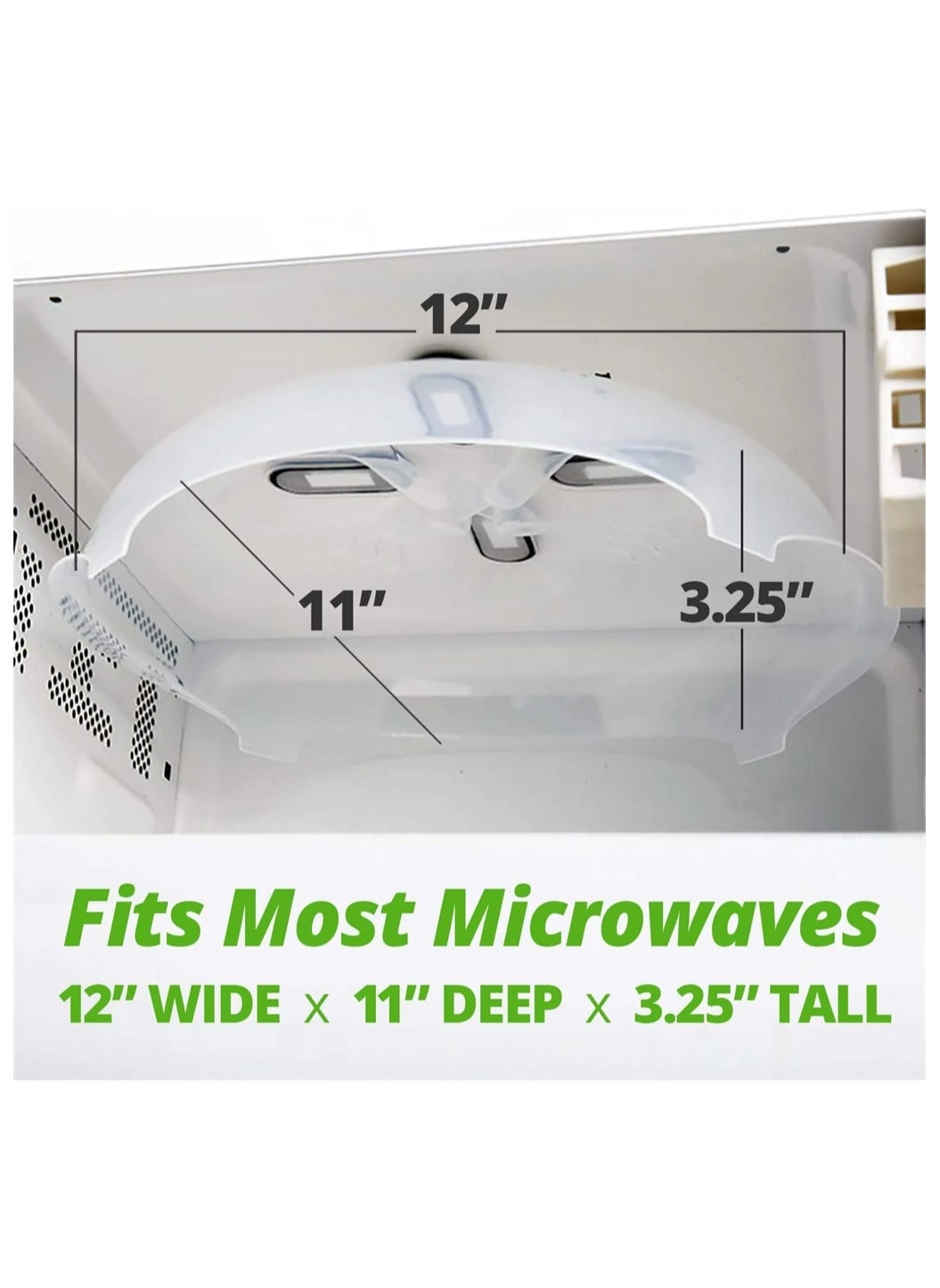 Magnetic Microwave Cover - 12 x 11 x 3.25 inch BPA-free