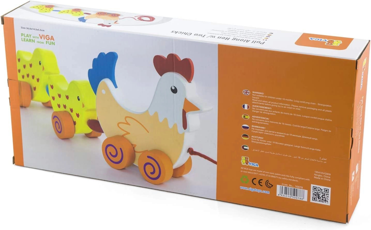 Pull Along Hen with Two Chicks