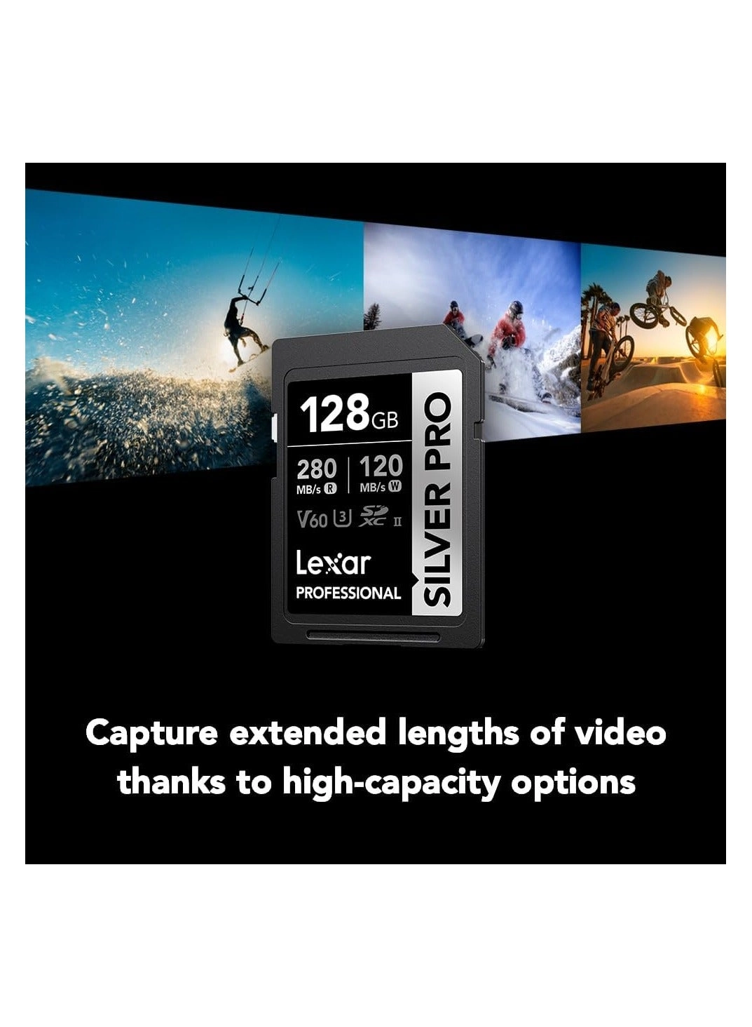 Professional Silver Pro SDXC UHS-II U3 V60 128GB