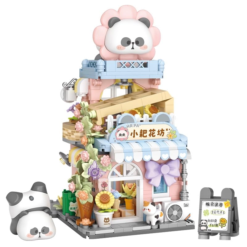 Flower Panda Workshop Street View Shop - Panda 810 pcs
