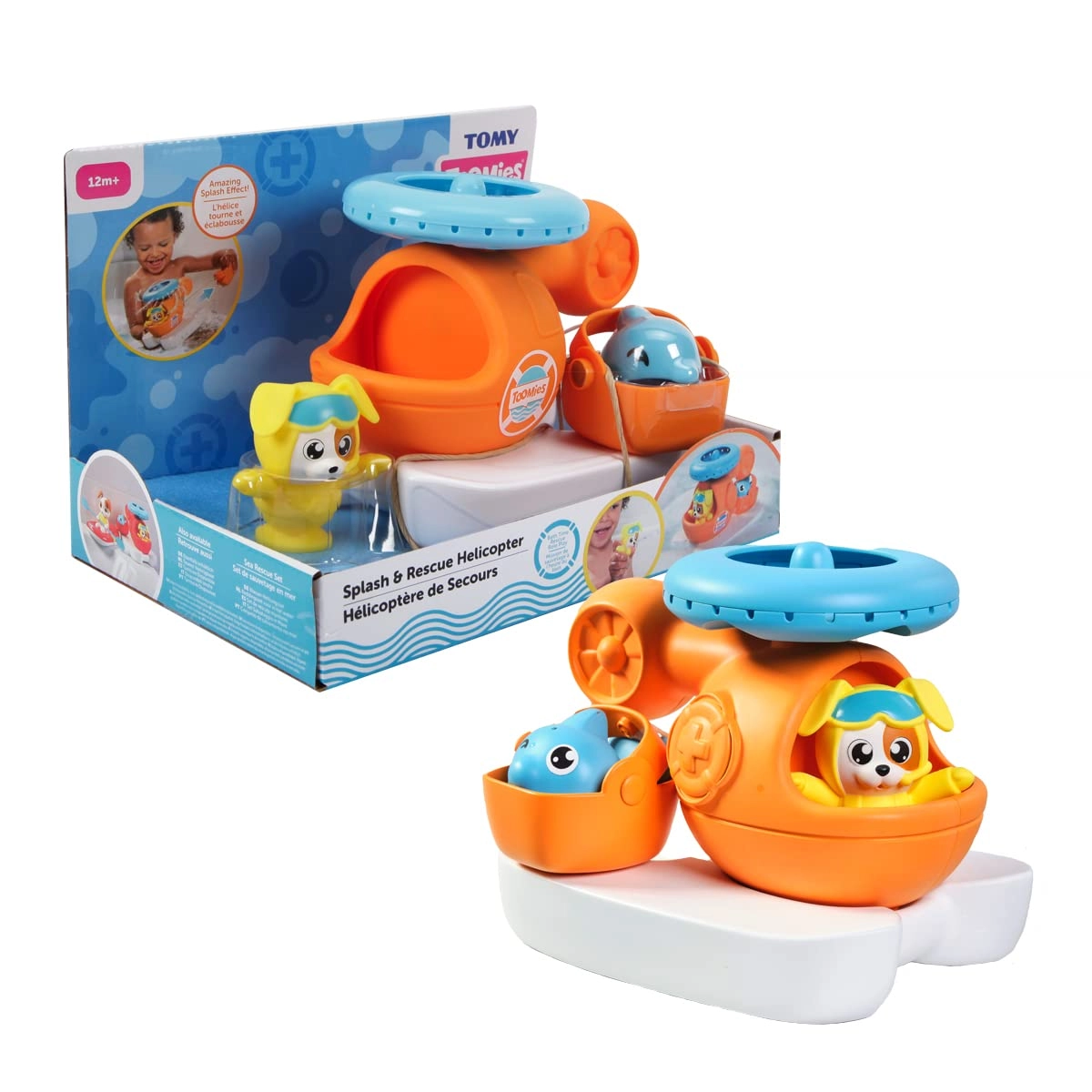 E73305C Splash & Rescue Helicopter - Water Spinning Squirting Pilot