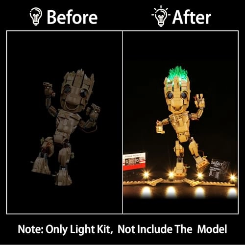 LED Lighting Kit for LEGO I am Groot 76217 - Plastic