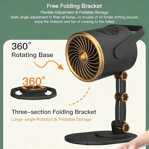 Desktop Range Hood - Foldable 3 Speed 2400mah
