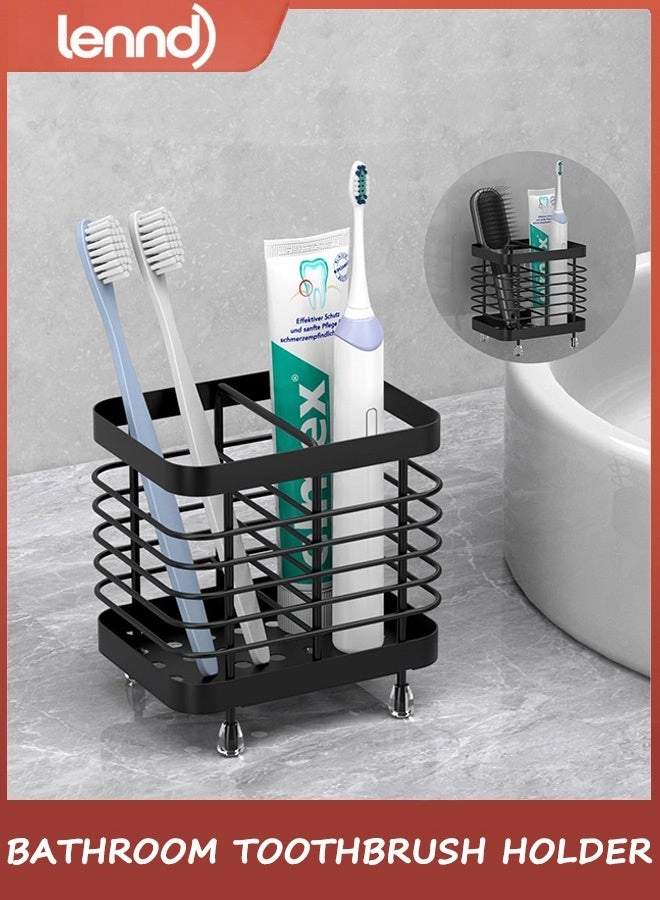 LENND Toothbrush Holder - Wall Mounted and Countertop 2 Slots