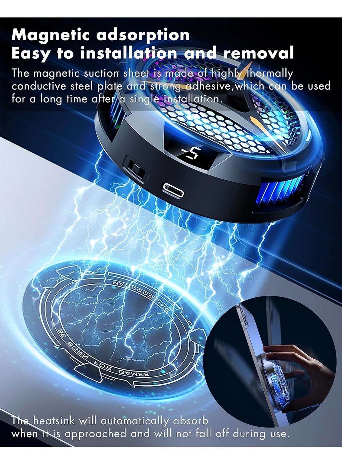 Magnetic Case with Rotating Bracket for iPad up to 13-inch, Surface Pro, Samsung Tab, Steam Deck