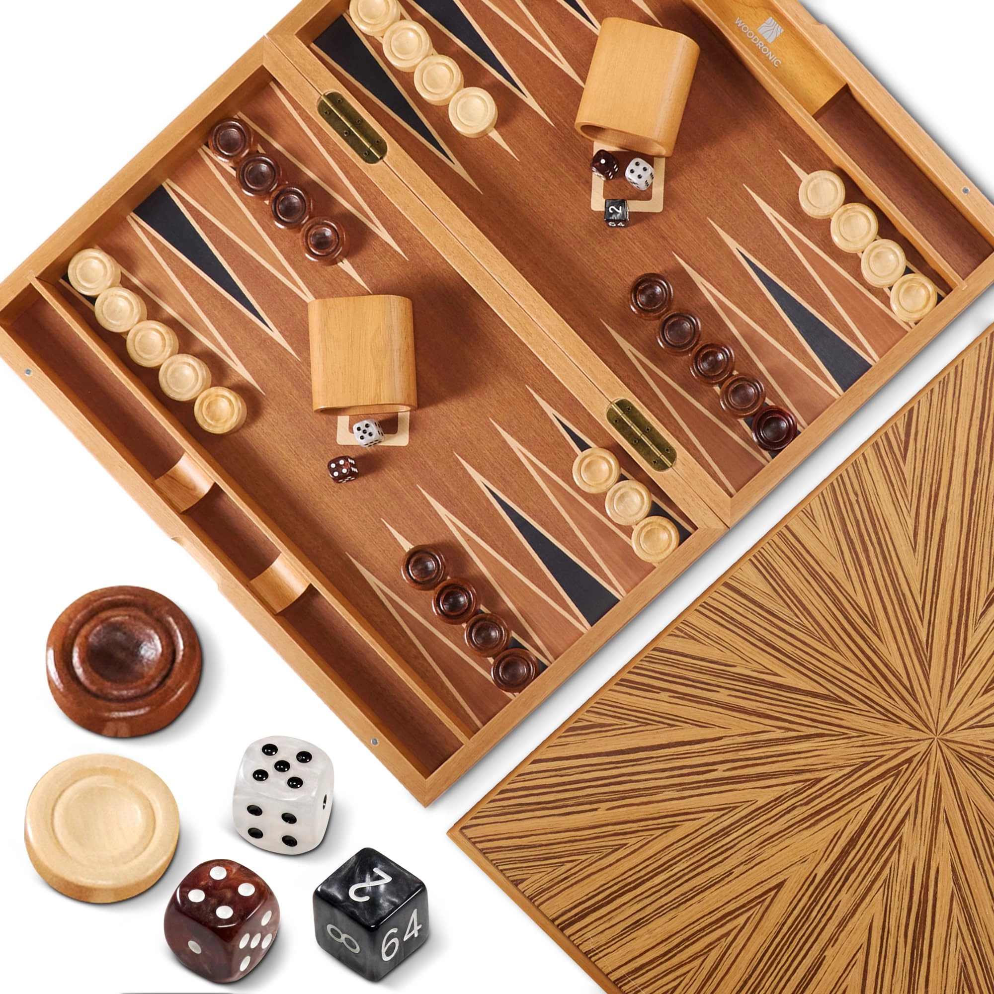 Woodronic Backgammon - Wooden Folding