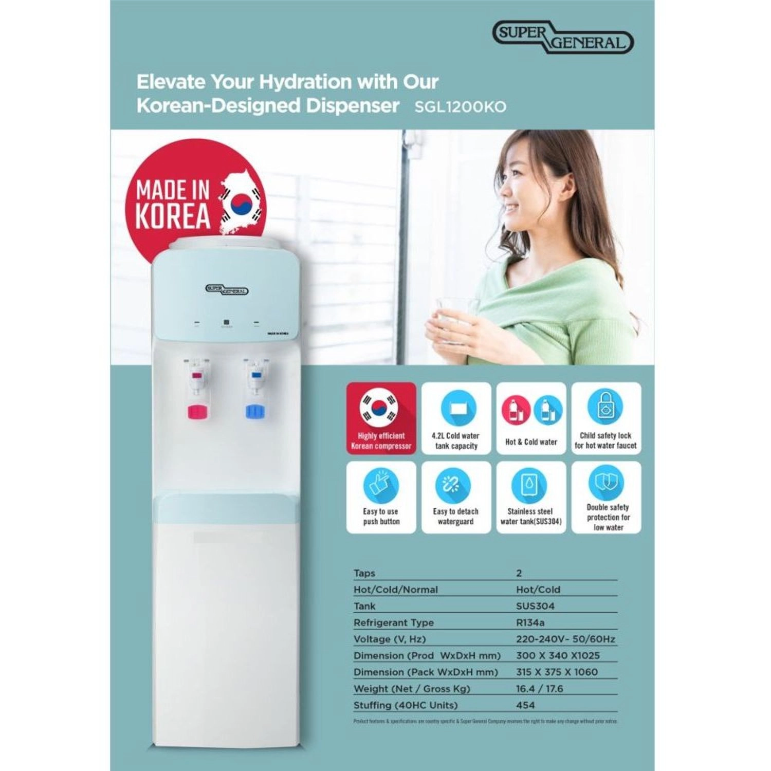 SGL1200KO - Top Load Hot Cold