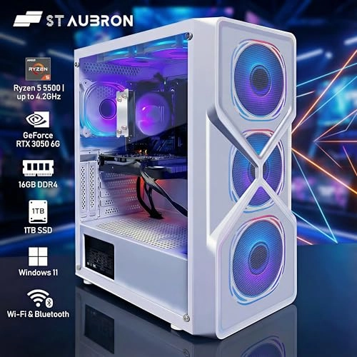 Gaming PC Desktop - Ryzen 5 5500 16GB 1TB