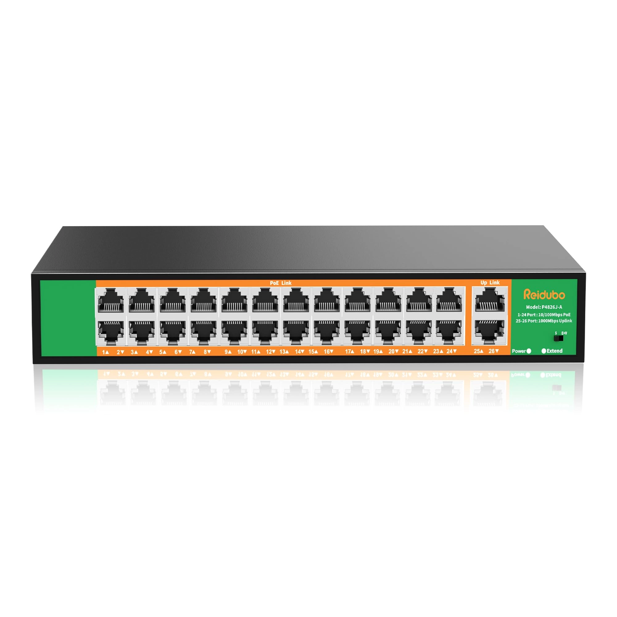 26 port | 24*POE+(1000Mbps) (400w) 24-ports