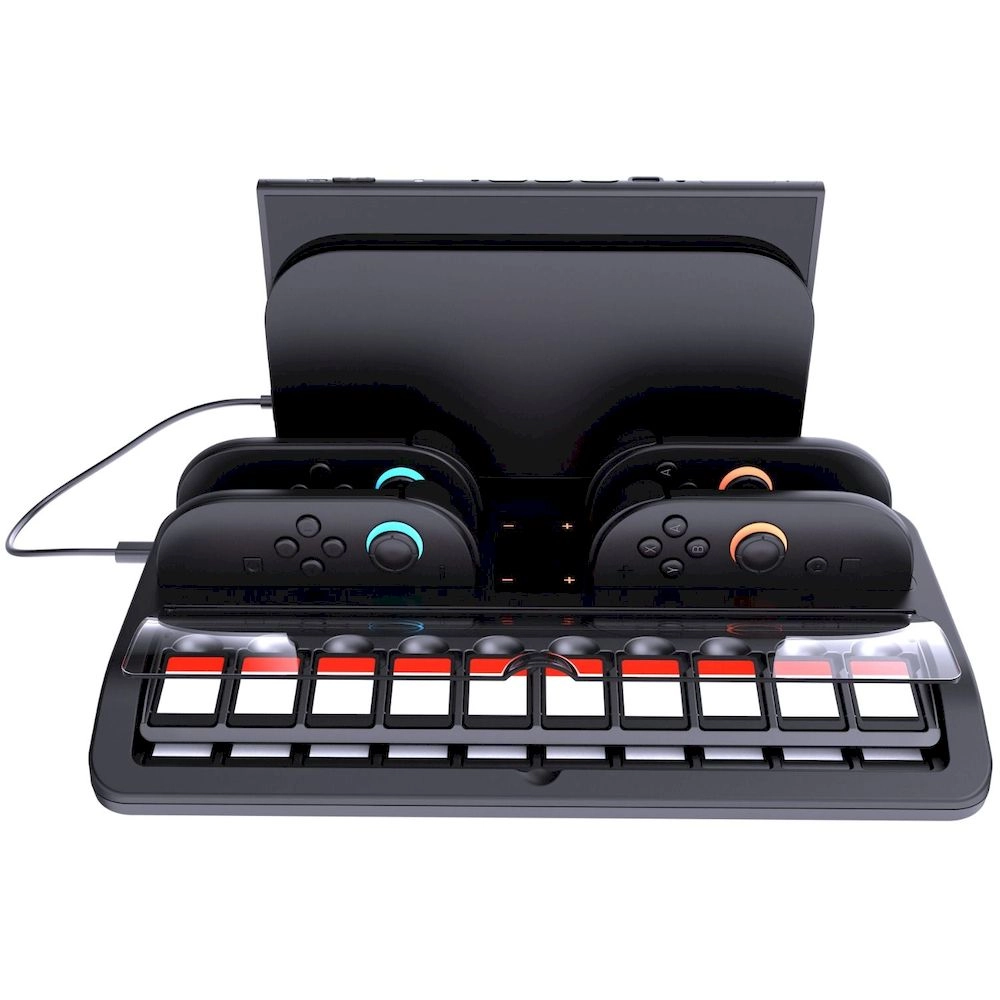 GamerTek Charge & Play Dock For Joy-Con 2 - Charge Up to 4 Joy-Con 2 Controllers 20-Slot Game Card Storage
