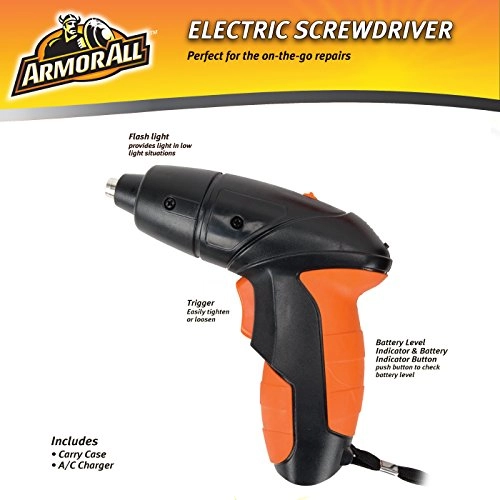 Cordless Electric Screwdriver - 4.8V 250 RPM 11 bits