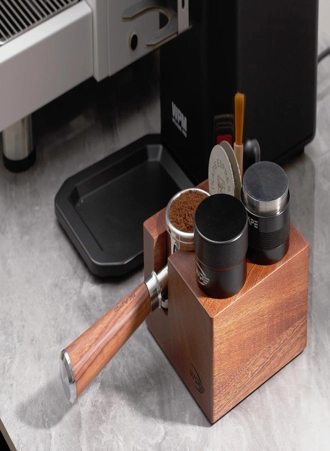 Espresso Tamper Holder - Natural Walnut Fit for 51, 54, 58mm