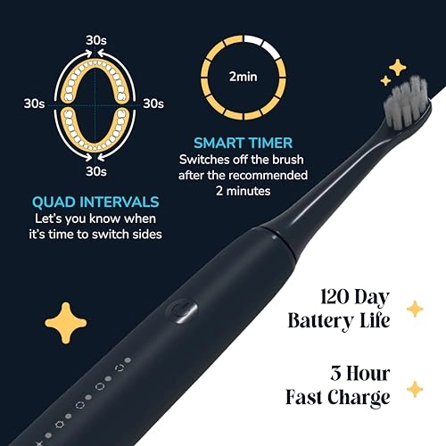 Spark Z - 3 Brush Heads 35000 Sonic Vibrations USB Type C