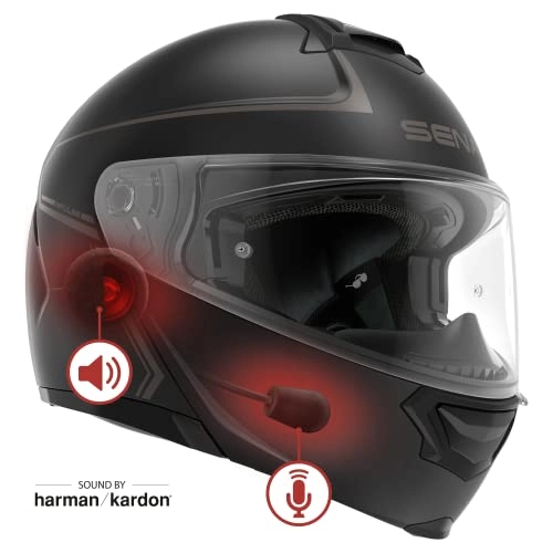 Impulse - Bluetooth Mesh Intercom Flip-Up Helmet Black M