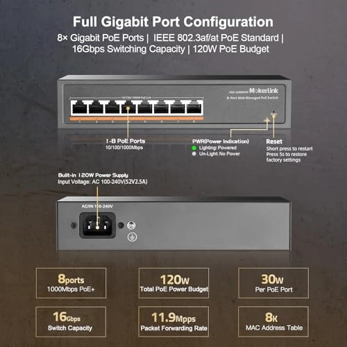 POE-G0800GM - 8-ports