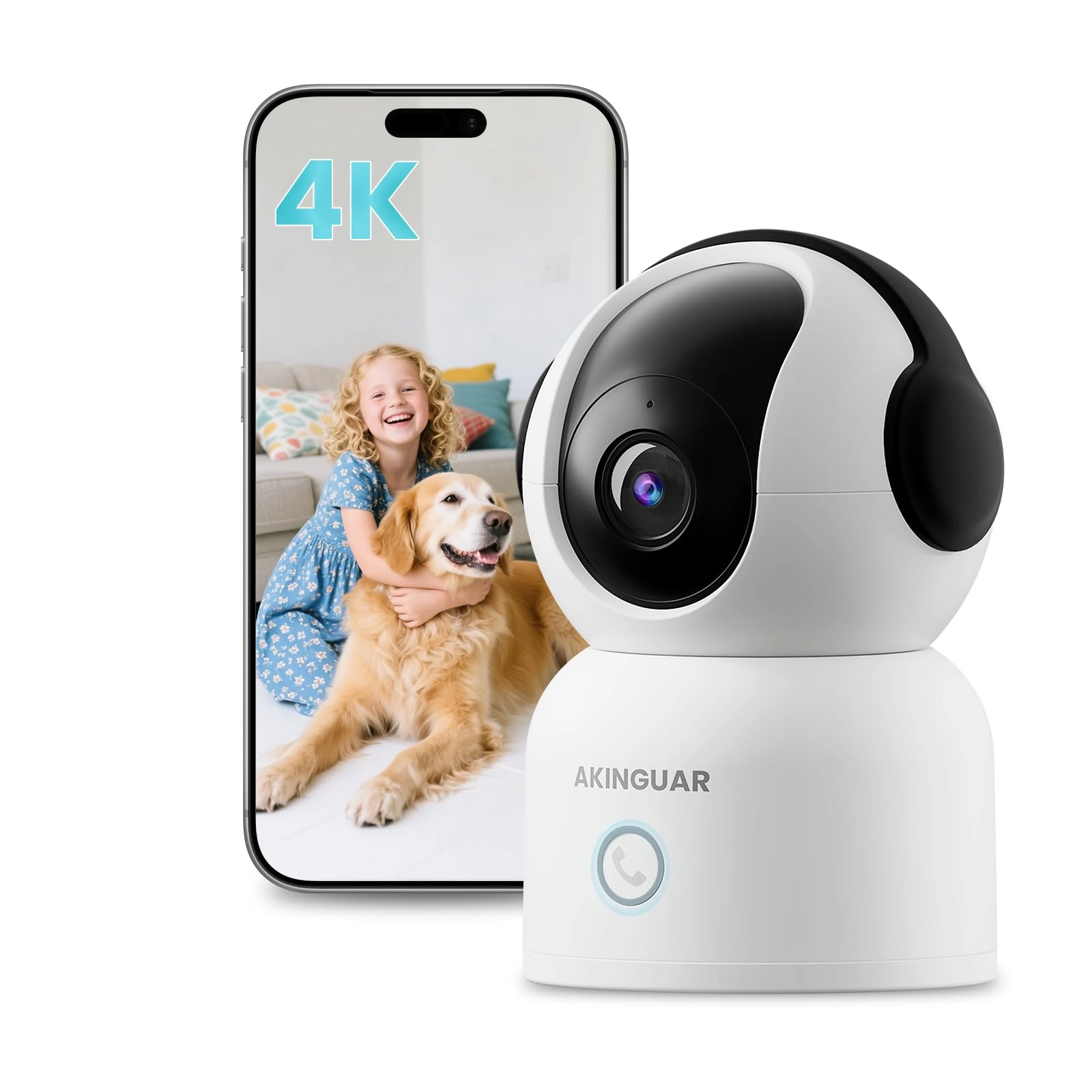 AKINGUAR Indoor Security Camera 4K