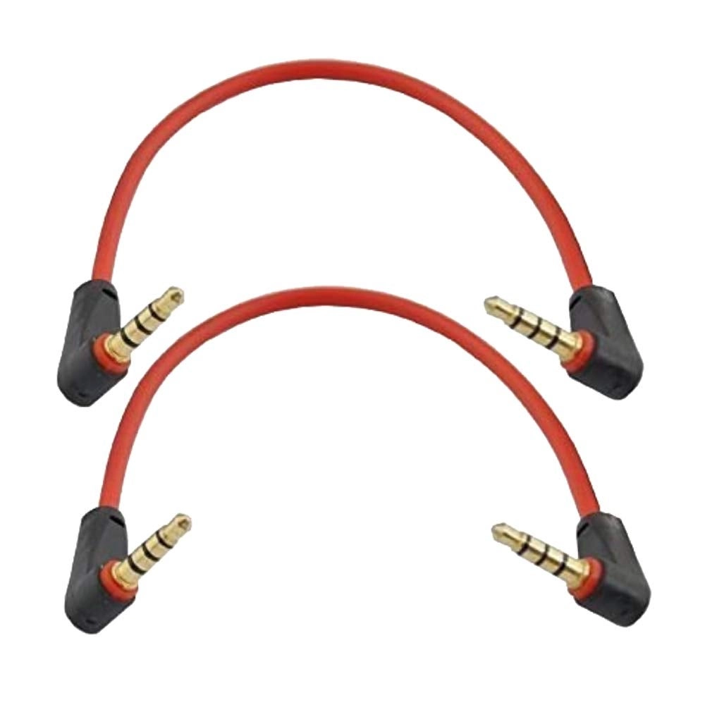 Seadream 3.5mm TRRS Audio Cable - Right Angle 8 inch 2Pack