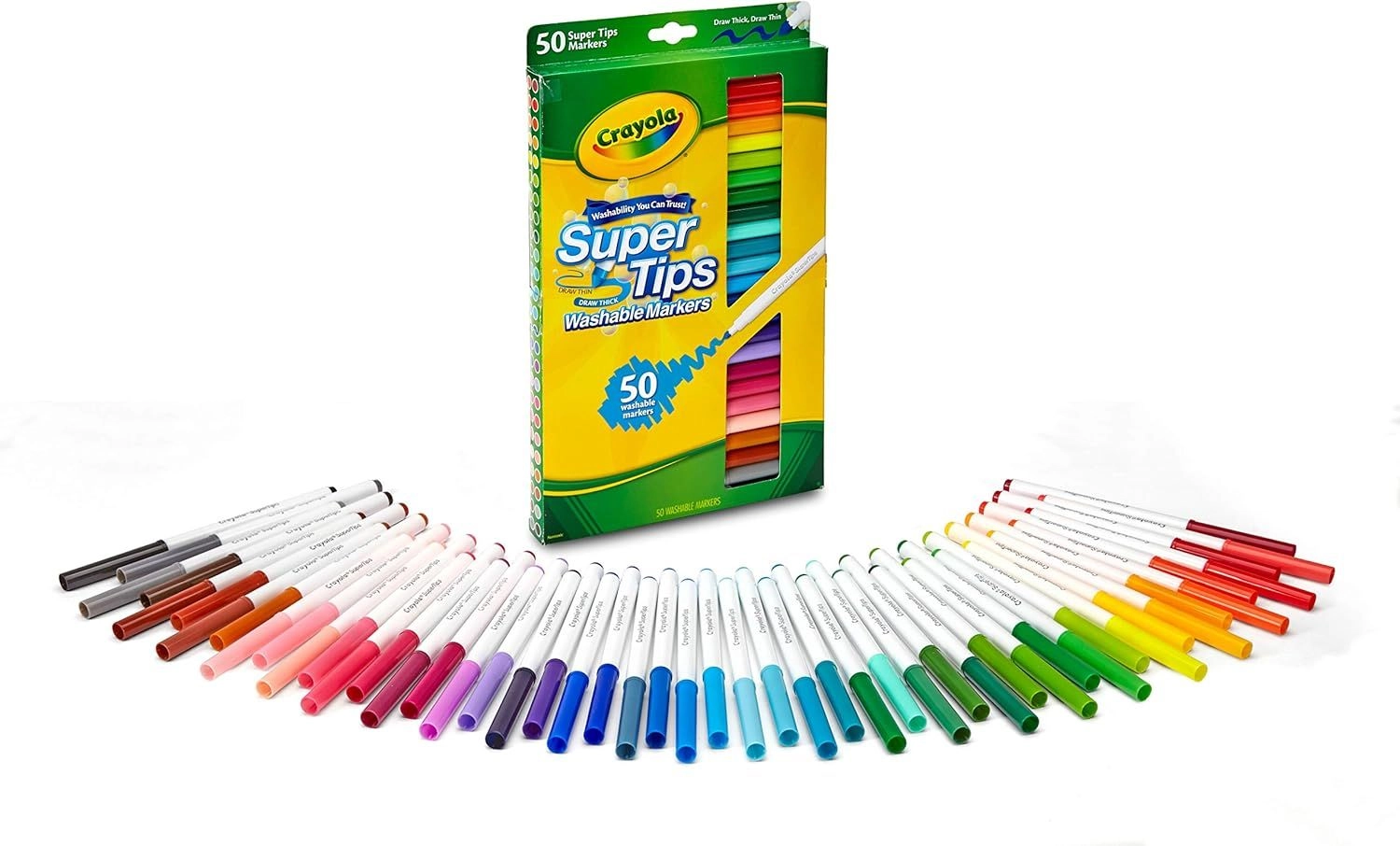 Super Tips Washable Markers - 50 Multi Colour