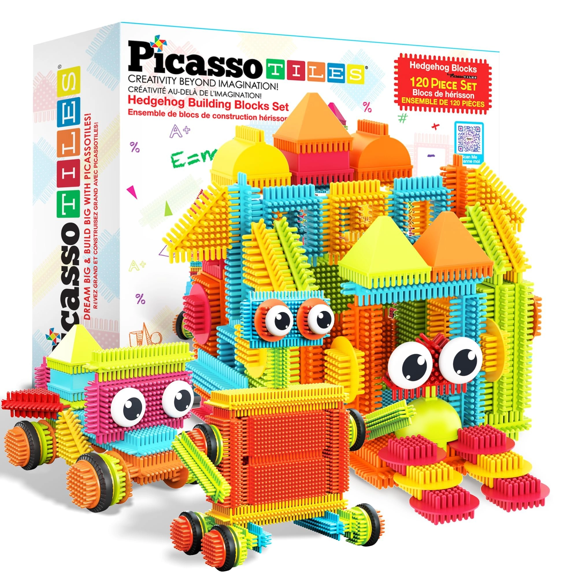 PicassoTiles Magnetic Blocks Hedgehog - 120pcs