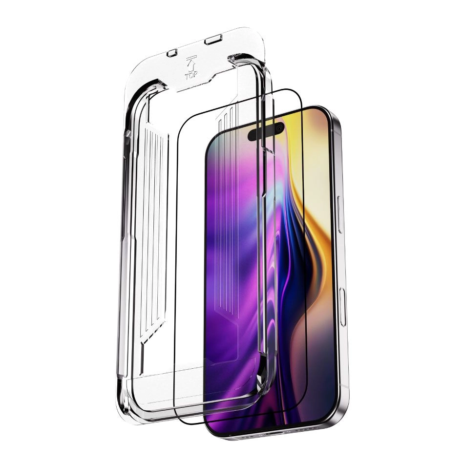 blupebble Clear Tempered Glass Screen Protector for iPhone 17 Pro