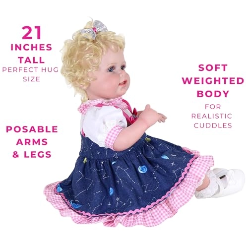 Galaxia Girl Toddler Doll - 21 inch Vinyl Rooted Blond Hair Blue Eyes Ages 14+