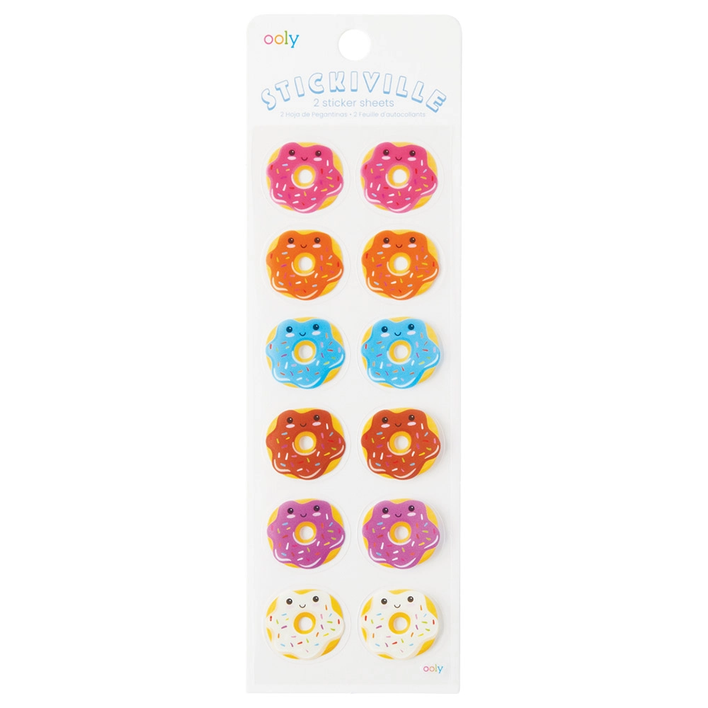 OOLY Happy Donuts Sticker Book 2 pcs