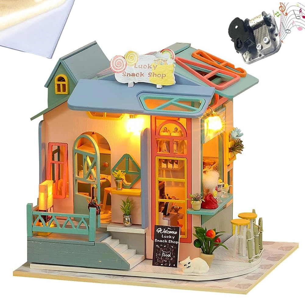 Miniature Dollhouse Kit - Mechanical Aesthetic Design 27.48 x 22.48 x 29.18 cm