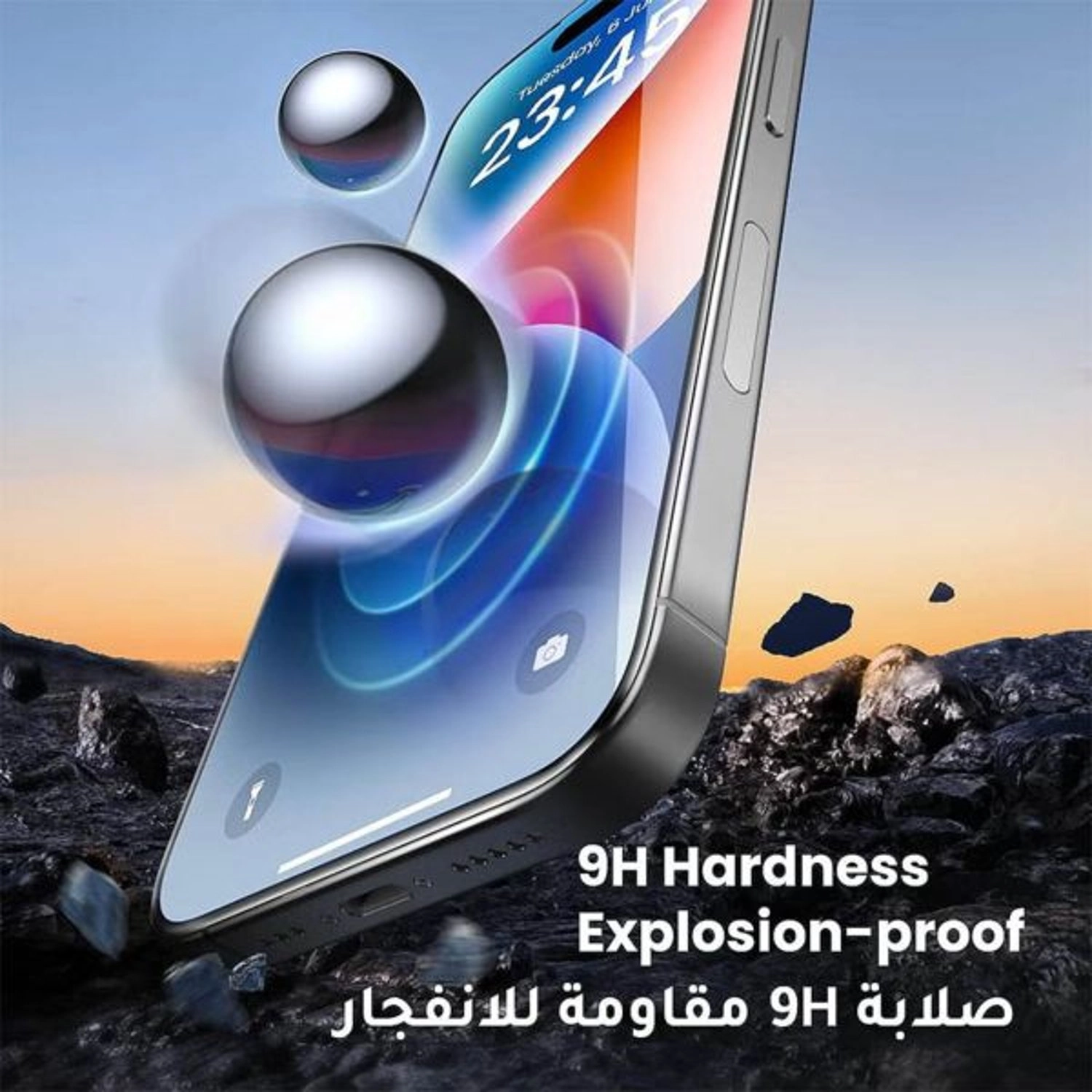 HD Clear Tempered Glass Screen Protector for iPhone 15 Pro Max (2-Pack)