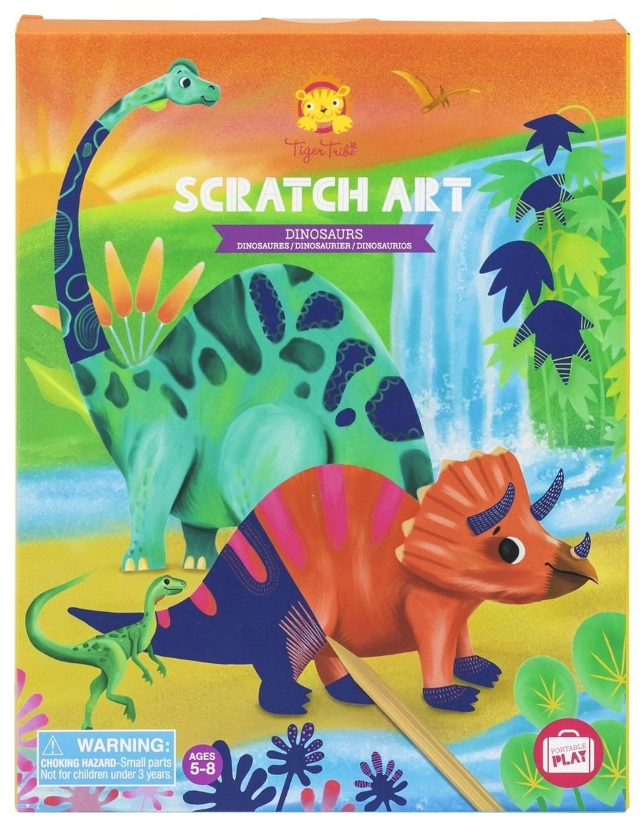 Scratch Art Kit - 5-8 years 8 cards 2 wooden etching tools