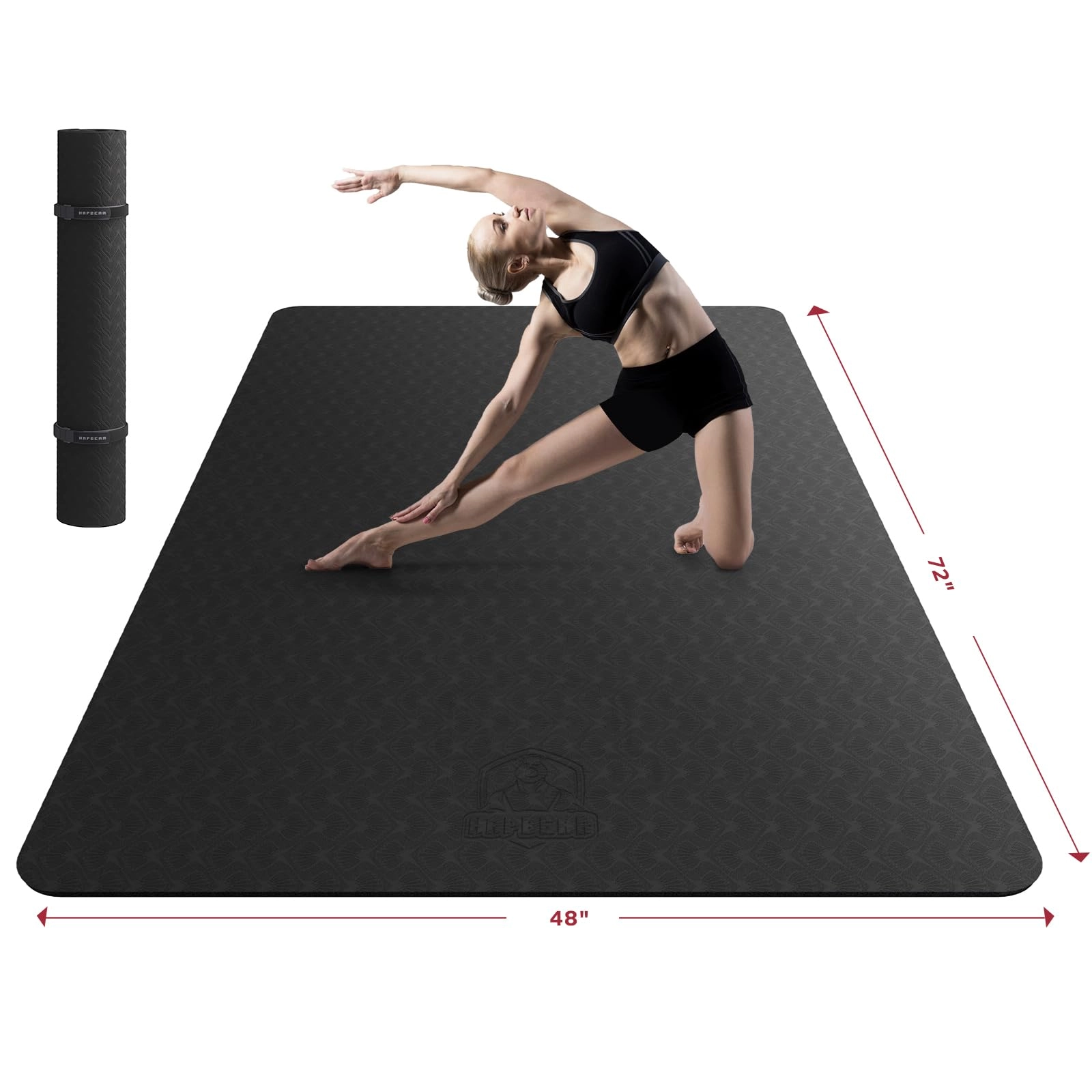 Large Yoga Mat - Thermoplastic Elastomers 6mm
