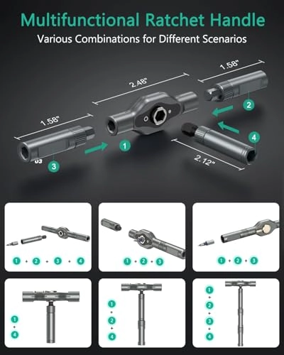 Ratchet Screwdriver Slotted and Phillips Screwdriver Set (24 Pcs)