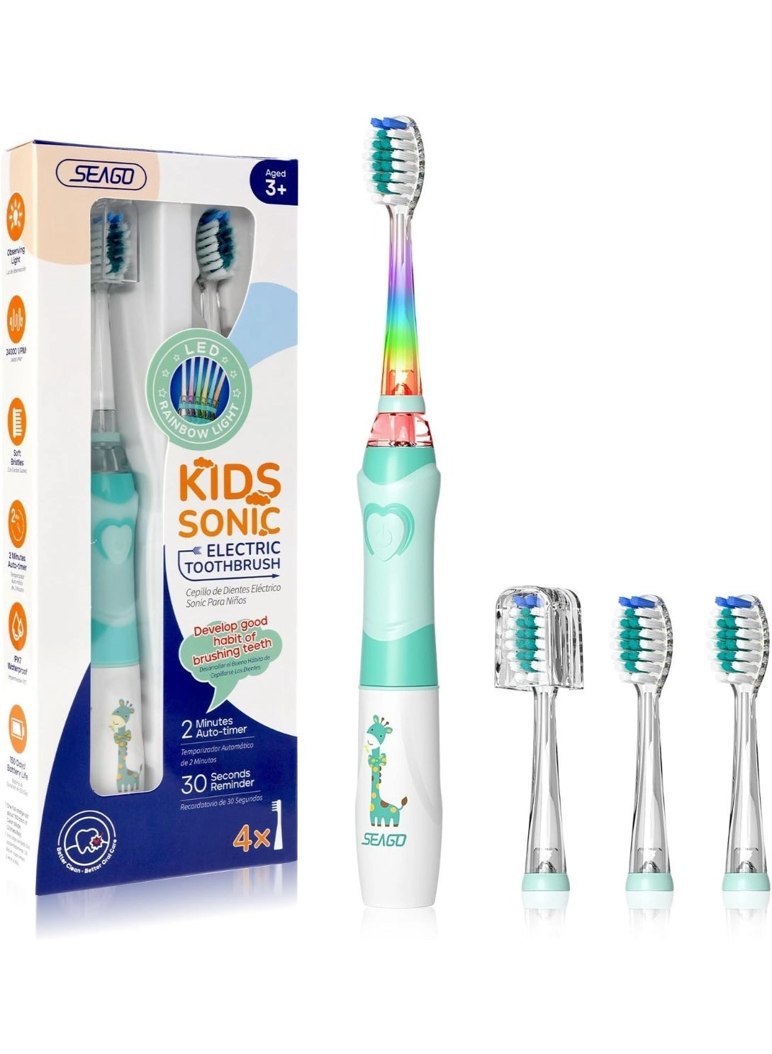 SG977 - Kids 2 Mins Timer 4 Brush Heads
