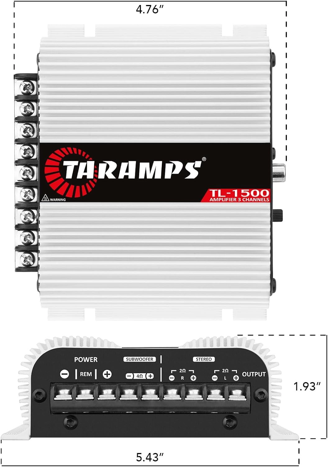 TL-1500 - 3-Channel 1 x 200 W RMS 2 x 95 W RMS