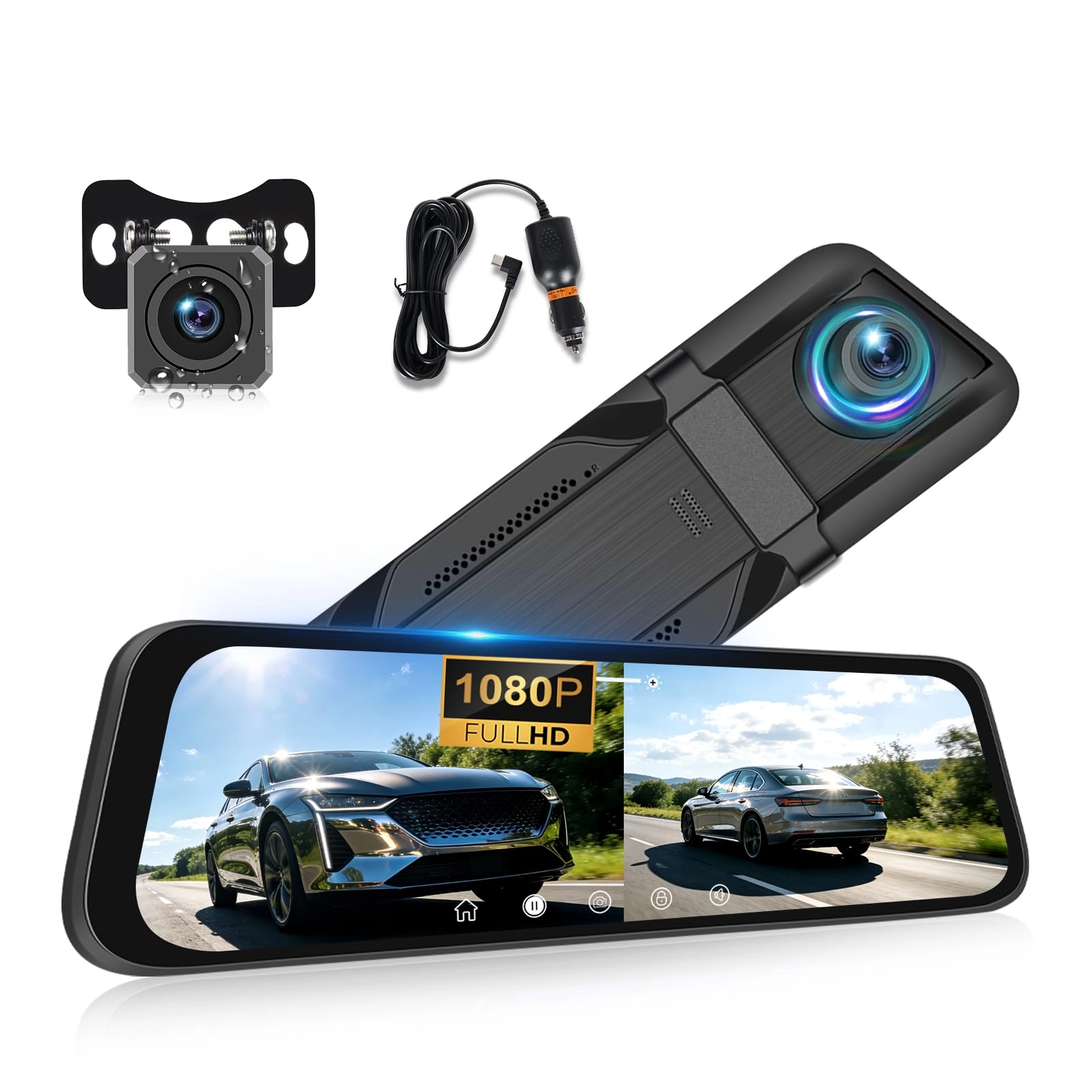 Mirror Dash Cam - 1920*1080P 30FPS