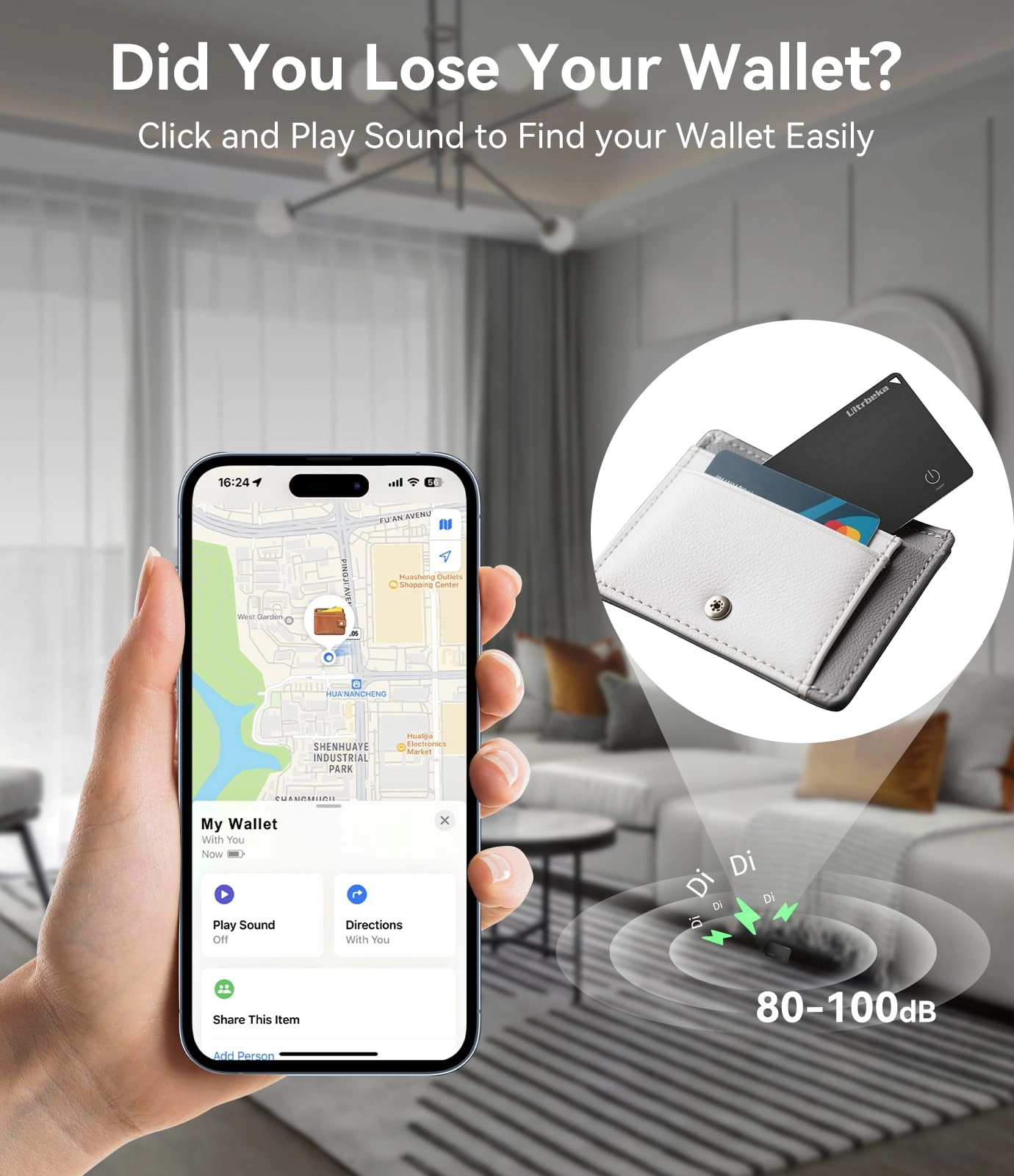 Ultra-Thin Wallet Tracker Card
