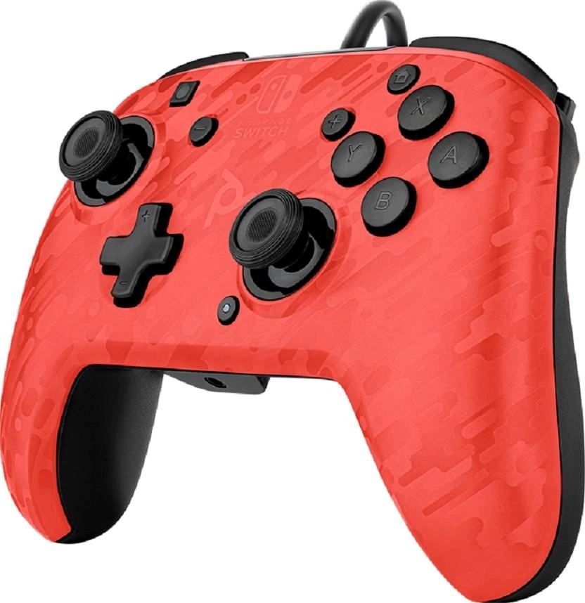 Nintendo Switch Faceoff Controller Camo Red