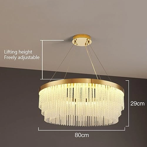 Crystal Chandelier - Golden tricolor light 100*38*30cm